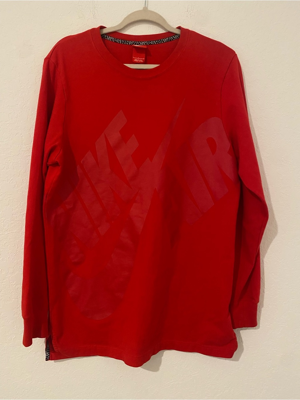 Nike Red Crewneck Tee with White Swoosh Tag